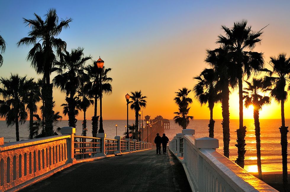 A San Diego sunset over the Pacific Ocean