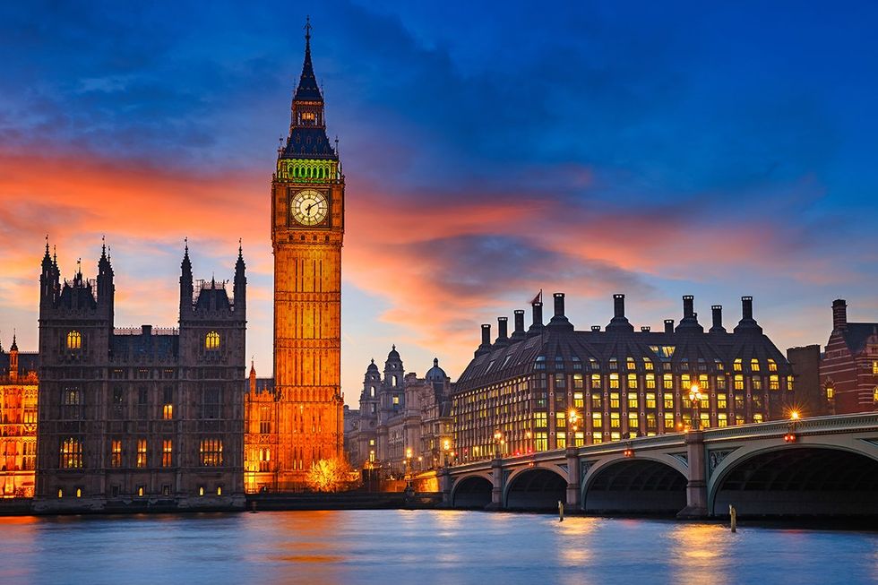 Big Ben at sunset in London, U.K.