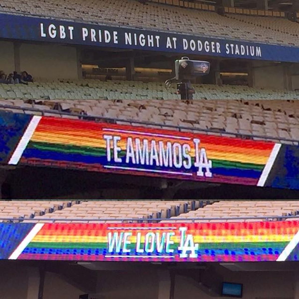 Watch L A Crowd React To Gay Kiss At Dodgers Lgbt Night