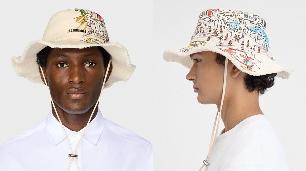 Out Traveler's 2024 Summer/Fall travel accessories and apparel guide \u2013Le bob Artichaut frayed expedition hat by Jacquemus