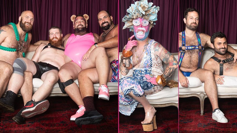 photo gallery Ron Amato queer couch portrait studio at Wilde Play House PTown Bear Week 2024 LGBTQ celebration