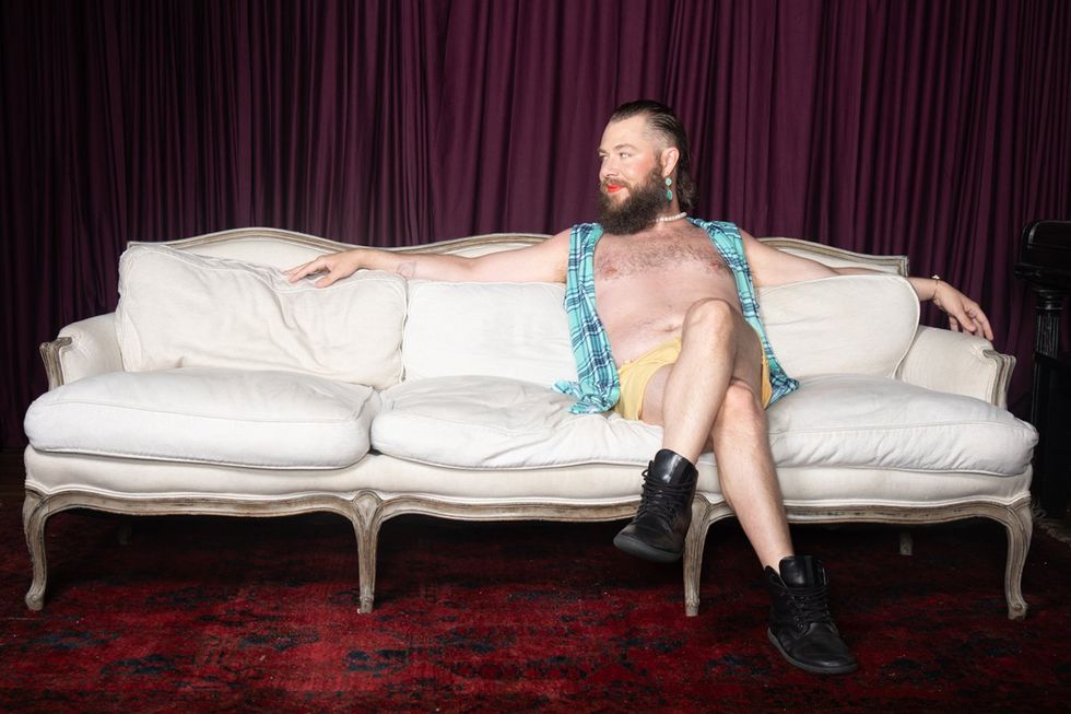 photo gallery Ron Amato queer couch portrait studio at Wilde Play House PTown Bear Week 2024 LGBTQ celebration