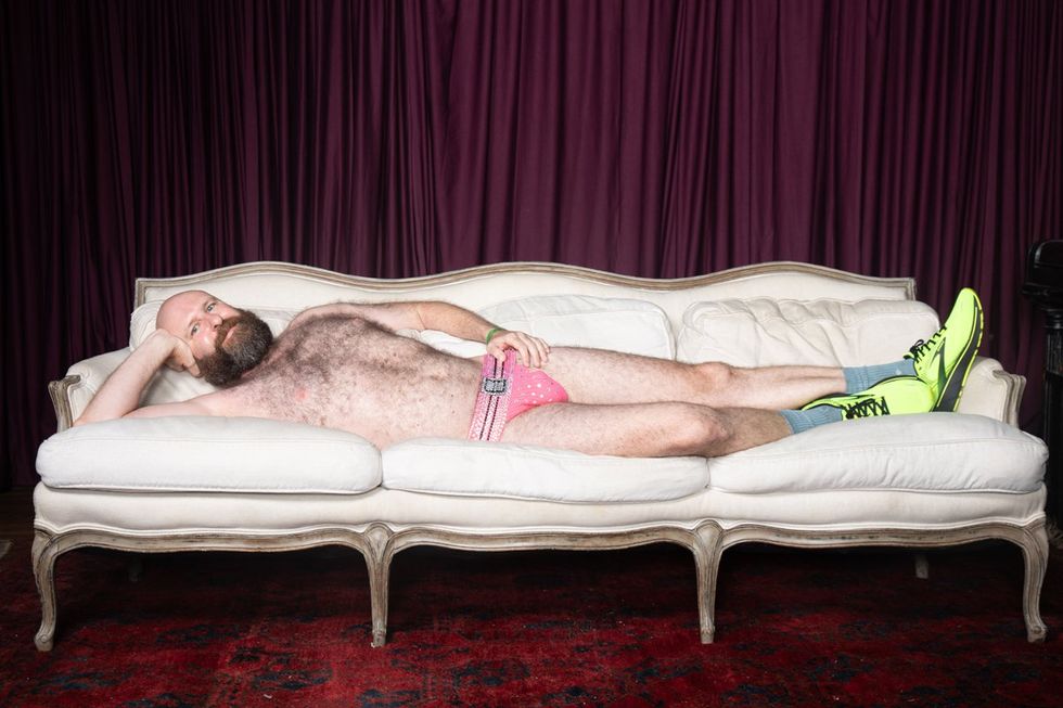 photo gallery Ron Amato queer couch portrait studio at Wilde Play House PTown Bear Week 2024 LGBTQ celebration