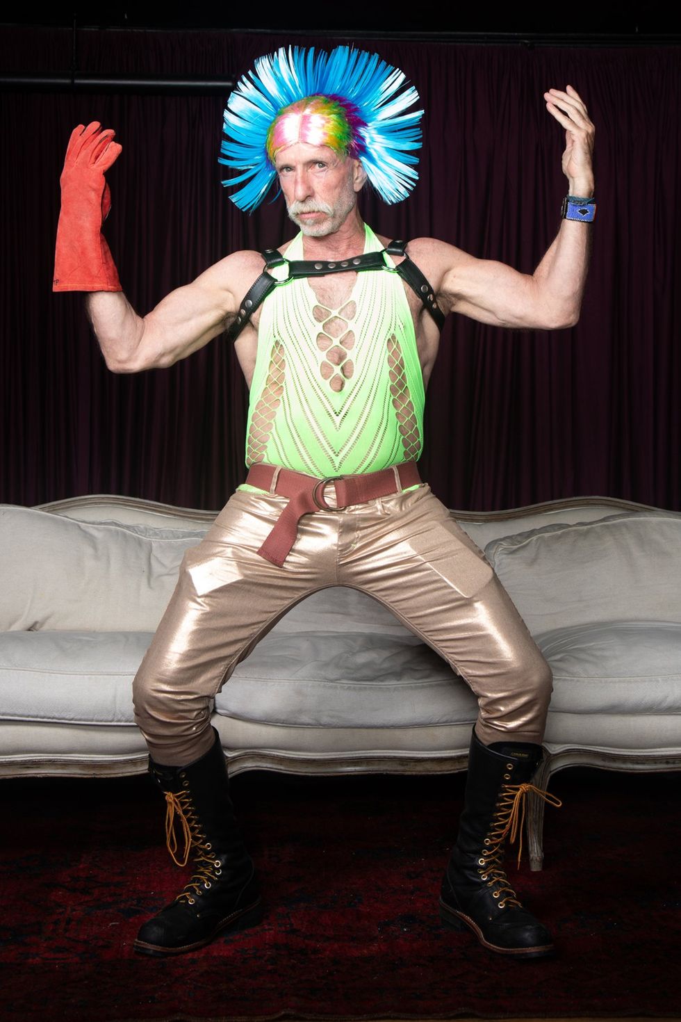 photo gallery Ron Amato queer couch portrait studio at Wilde Play House PTown Bear Week 2024 LGBTQ celebration