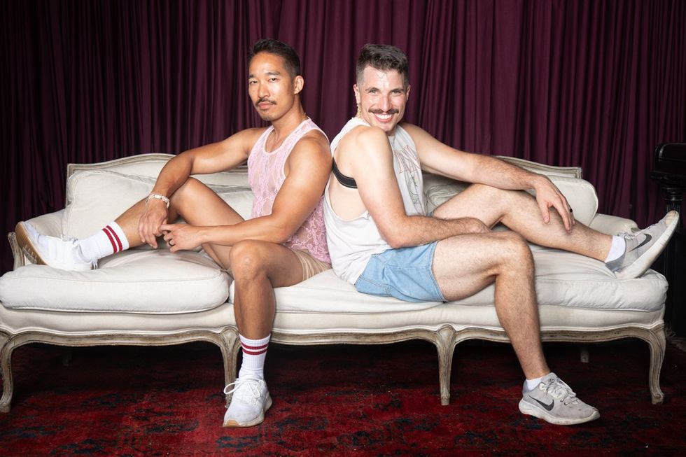 photo gallery Ron Amato queer couch portrait studio at Wilde Play House PTown Bear Week 2024 LGBTQ celebration