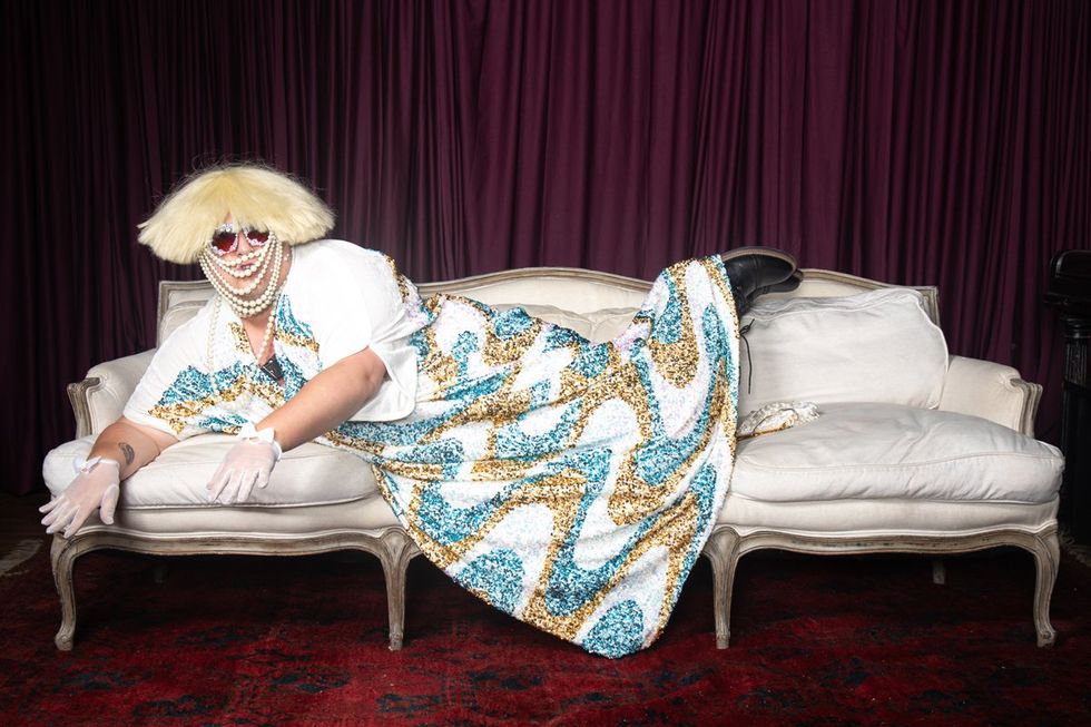 photo gallery Ron Amato queer couch portrait studio at Wilde Play House PTown Bear Week 2024 LGBTQ celebration