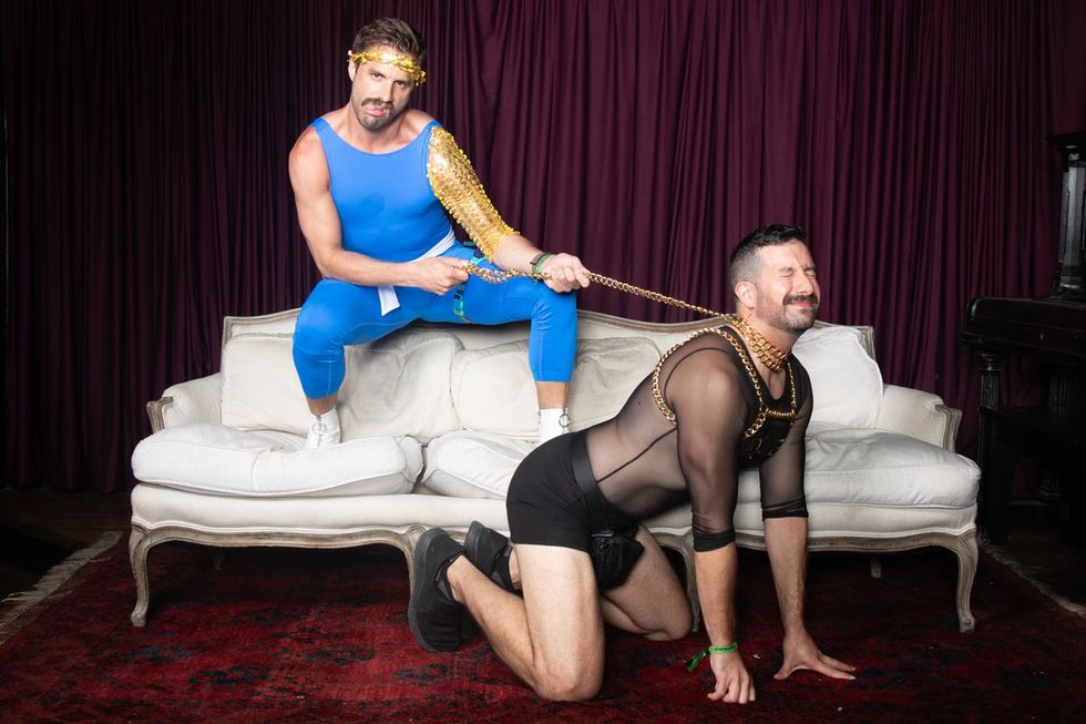 photo gallery Ron Amato queer couch portrait studio at Wilde Play House PTown Bear Week 2024 LGBTQ celebration