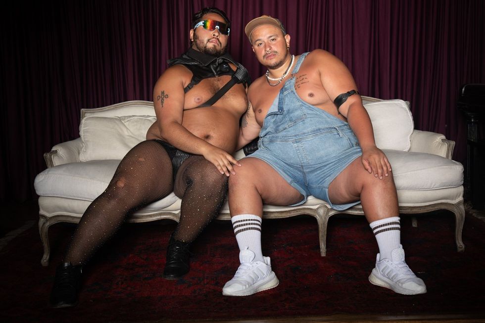 photo gallery Ron Amato queer couch portrait studio at Wilde Play House PTown Bear Week 2024 LGBTQ celebration