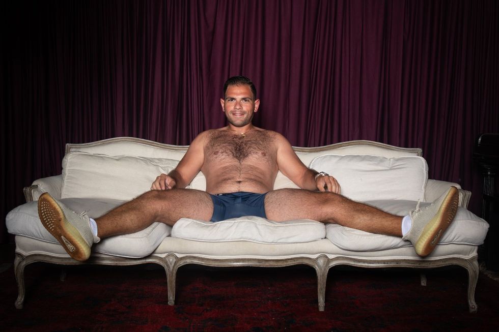 photo gallery Ron Amato queer couch portrait studio at Wilde Play House PTown Bear Week 2024 LGBTQ celebration