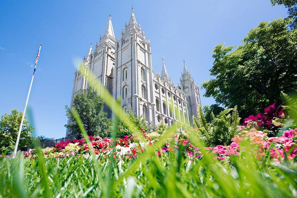 Salt Lake City, Utah. Historic Temple Square in Salt Lake City, Utah