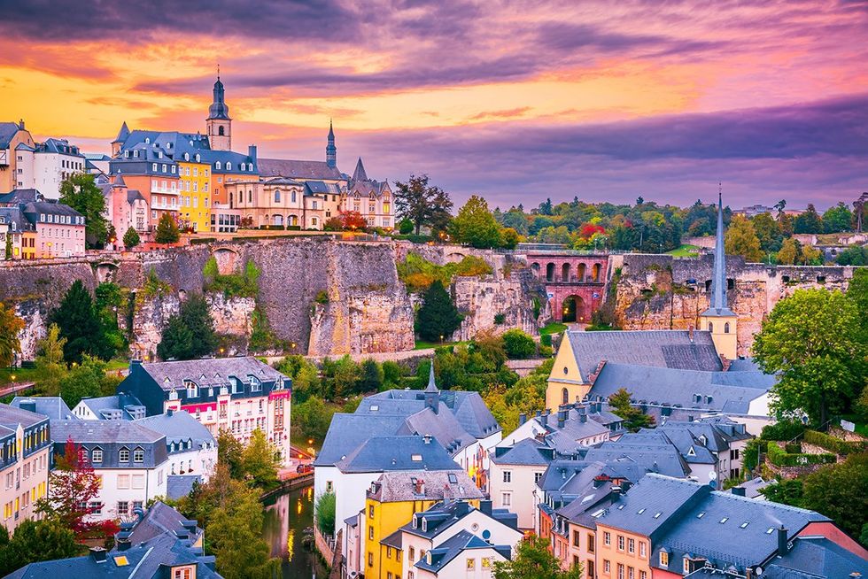 These are the safest countries for LGBTQ+ travelers this fall \u2013 Luxembourg City\u2019s old town overlooking the Alzette River at twilight