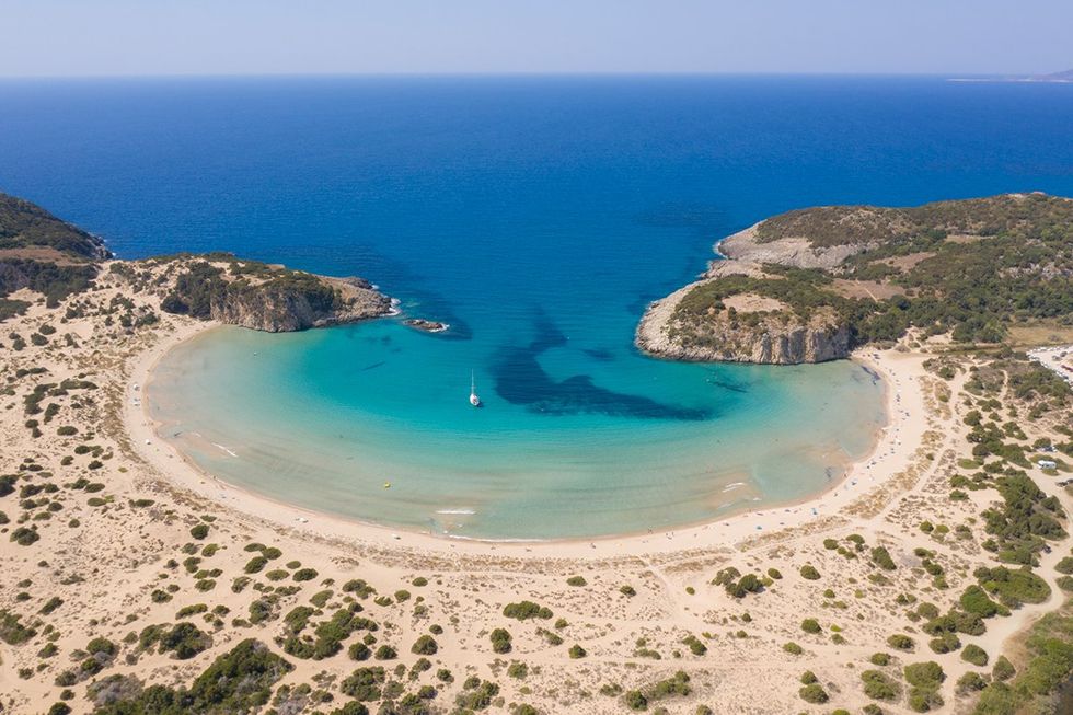 Voidokilia is a popular nearby beach