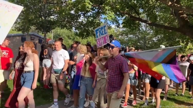 Students and Allies Hold First "Unofficial" BYU Pride March in Provo