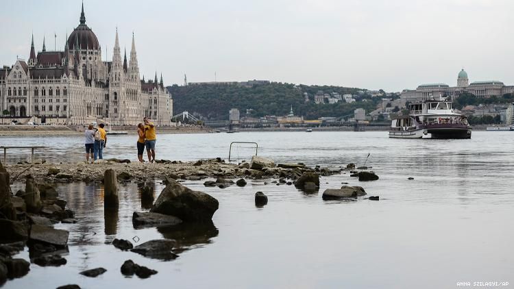 Danube river in Budapest Hungary